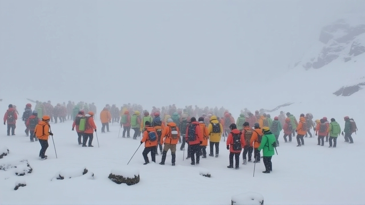 Snowstorm traps 550 hikers on Everest during China's Golden Week